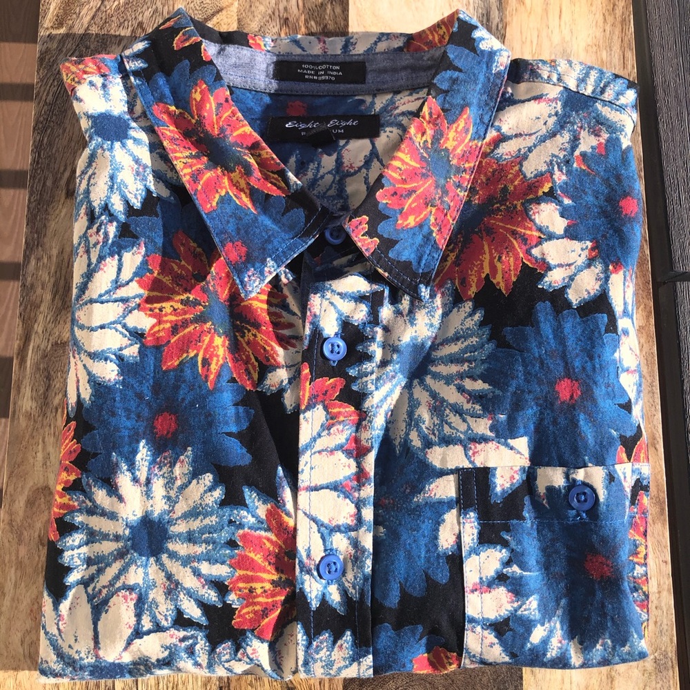 Men’s Short Sleeved Printed Floral shirt